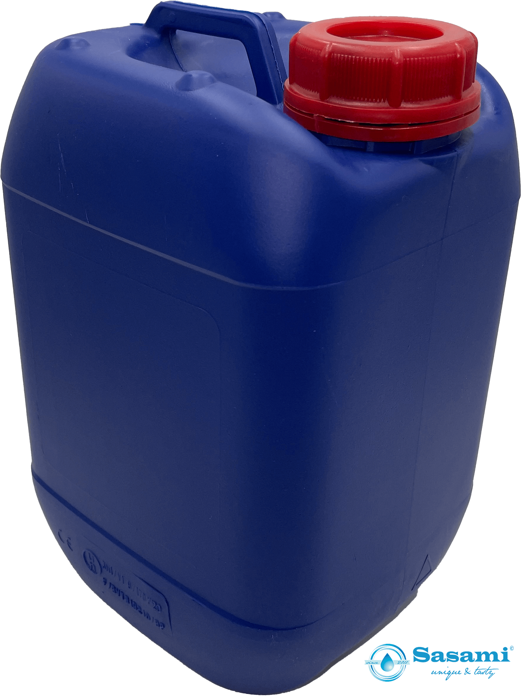 Kunststoff Kanister blau 5 Liter UN stapelbar mit Schraubverschluss DIN 51  rot