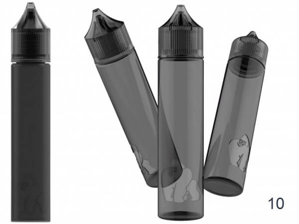 Chubby Gorilla - 30ml - soft - LDPE - Unicorn Leerflasche Flasche - schwarz - 10er Set